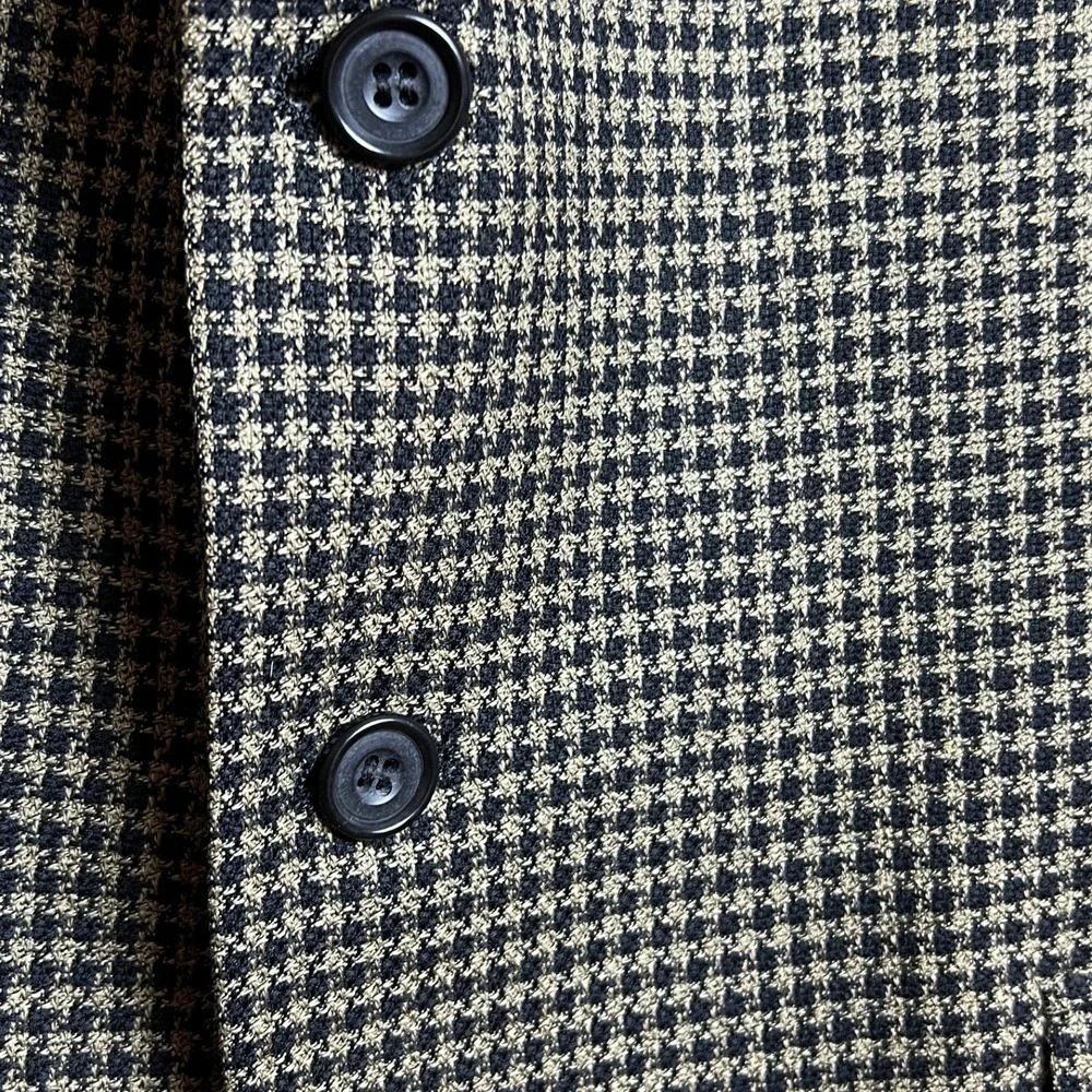 Gianfranco Ruffini Wool Houndstooth‎ Blazer Men's  Size 44 Dark Academia Vintage